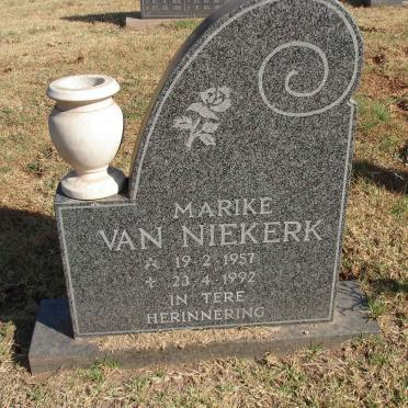 NIEKERK Marike, van 1957-1992