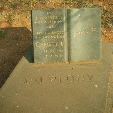 PLOOY Chrissie M., du 1916-1976