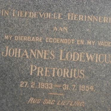 PRETORIUS Johannes Lodewicus 1933-1954
