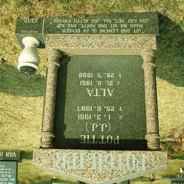 POTGIETER J.J. 1951-1997 &amp; Alta 1951-1999