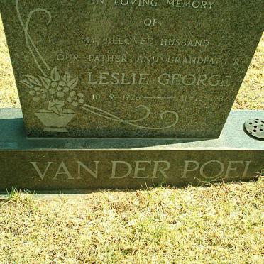 POEL Leslie George, van der 1926-1982