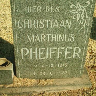 PHEIFFER Christiaan Marthinus 1915-1987