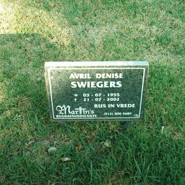 SWIEGERS Avril Denise 1955-2002