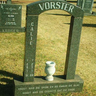 VORSTER Calie 1931-1989