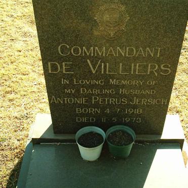 VILLIERS Antonie Petrus Jersich, de 1918-1973