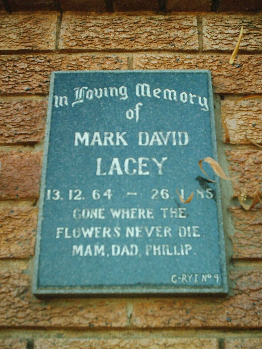 LACEY Mark David 1964-1985