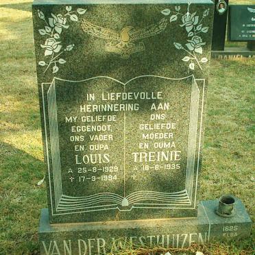 WESTHUIZEN Louis 1929-1994, van der &amp; Treinie 1935-