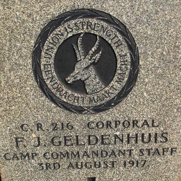 GELDENHUIS F.J. -1917