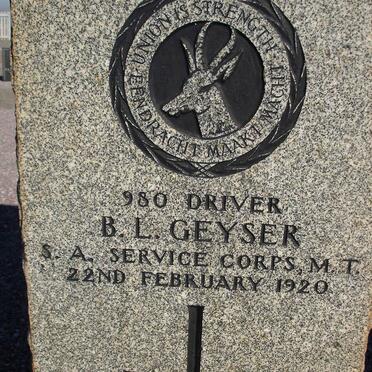 GEYSER B.L. -1920
