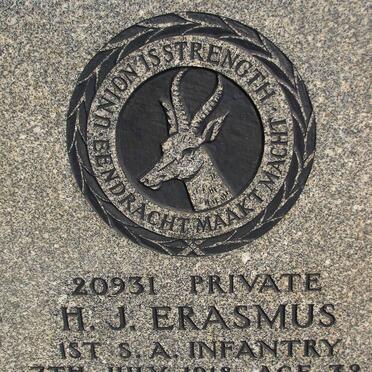 ERASMUS H.J. -1918