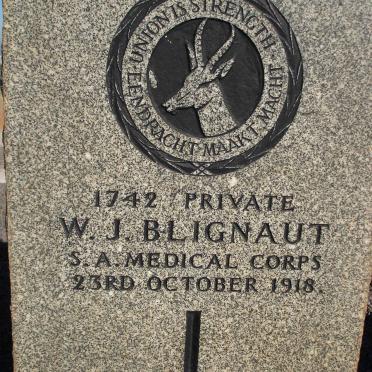 BLIGNAUT W. J. -1918