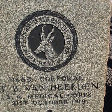 HEERDEN T.B., van -1918