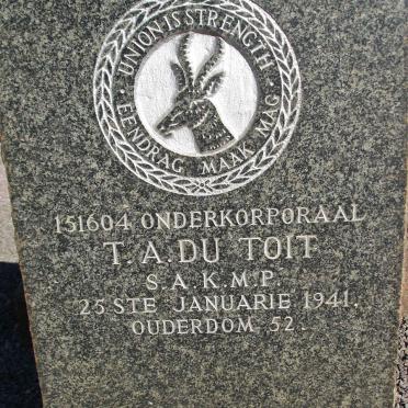 TOIT T. A., du -1941