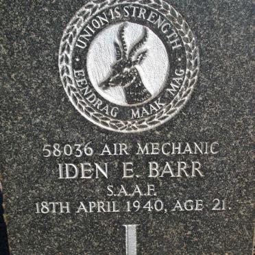 BARR Iden E. -1940
