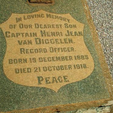 DIGGELEN Henri Jean, van 1885-1918
