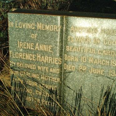 HARRIES Irene Annie Florence 1922-1950