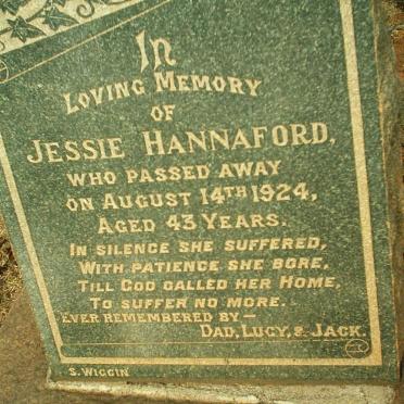 HANNAFORD Jessie -1924
