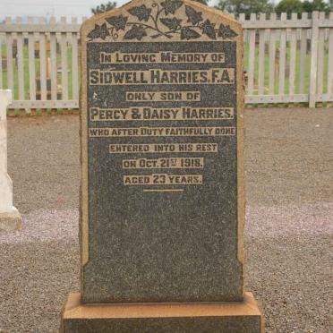 HARRIES P. Sidwell -1918
