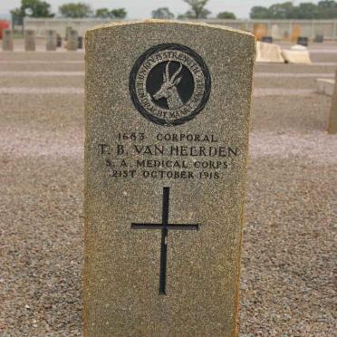 HEERDEN T.B., van -1918