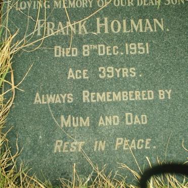 HOLMAN Frank -1951
