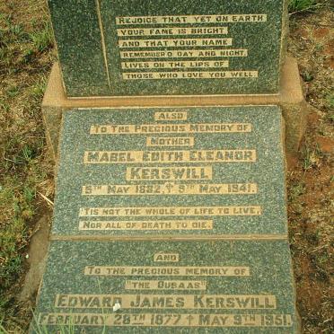 KERSWILL Edward James 1877-1951 &amp; Mabel Edith Eleanor 1882-1941