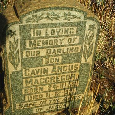MACGREGOR Gavin Angus 1952-1952