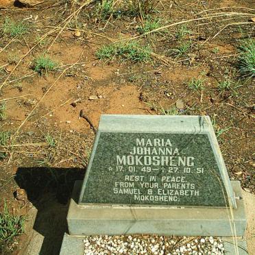 MOKOSHENG Maria Johanna 1949-1951