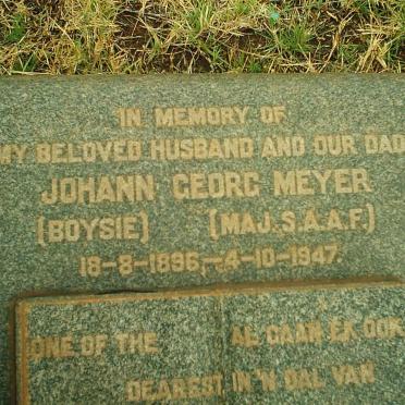 MEYER Johann Georg 1896-1947