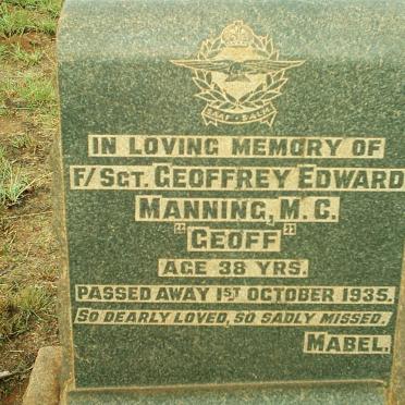 MANNING Geoffrey Edward -1935