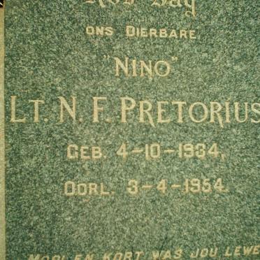 PRETORIUS N.F. 1934-1954