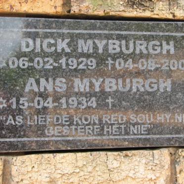 MYBURGH Dick 1929-2003 &amp; Ans 1934-