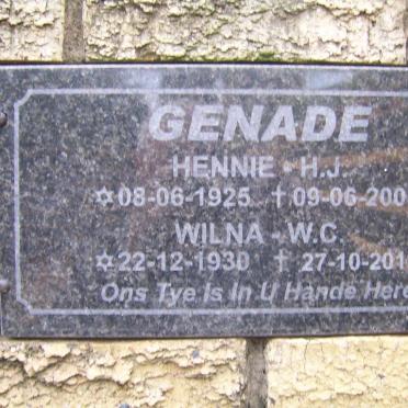 GENADE H.J. 1925-2005 &amp; W.C. 1930-2011