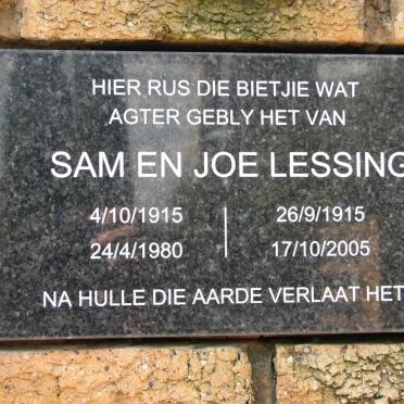 LESSING Sam 1915-1980 &amp; Joe 1915-2005