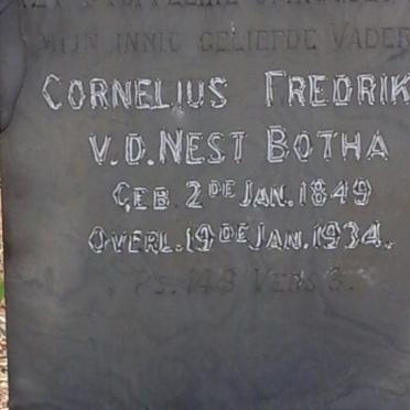 BOTHA Cornelius Fredrik v.d. Nest 1849-1934