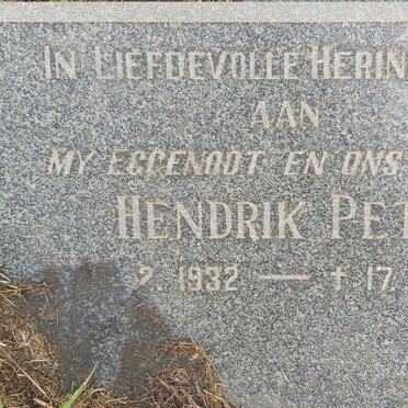 ? Hendrik Peter 1932-1974
