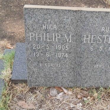 ? Philip M. 1905-1974 & Hester I. 1915- 