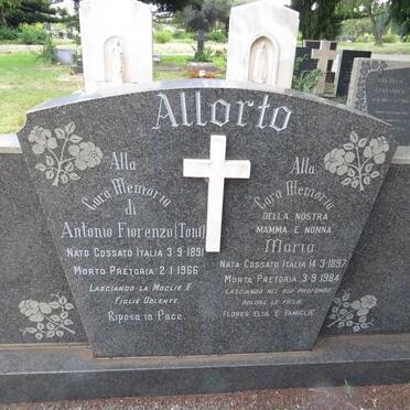ALLORTO Antonio Fiorenzo 1891-1966 & Maria 1897-1984