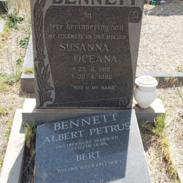BENNETT Albert Petrus 1915-2002 &amp; Susanna Oceana 1918-1980