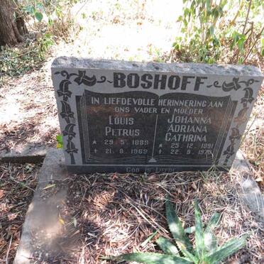 BOSHOFF Louis Petrus 1889-1969 & Johanna Adriana Cathrina 1891-1970