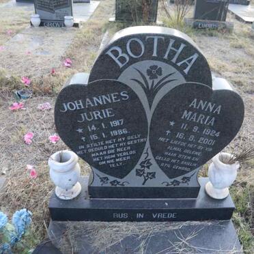 BOTHA Johannes Jurie 1917-1986 & Anna Maria 1924-2001
