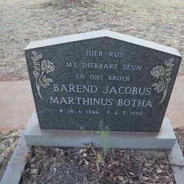 BOTHA Barend Jacobus Marthinus 1944-1980
