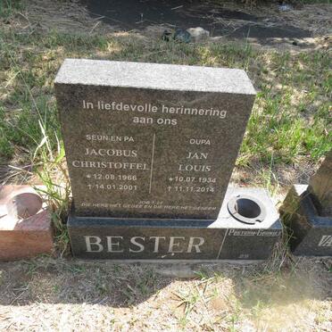BESTER Jan Louis 1934-2014 :: BESTER Jacobus Christoffel 1966-2001