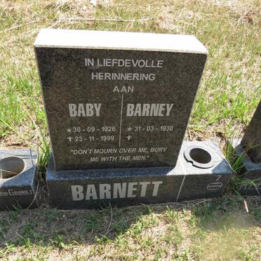 BARNETT Barney 1930- & Baby 1926-1999