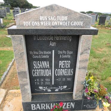 BARKHUIZEN Pieter Cornelius 1962- & Susanna Gertruida 1964-2022