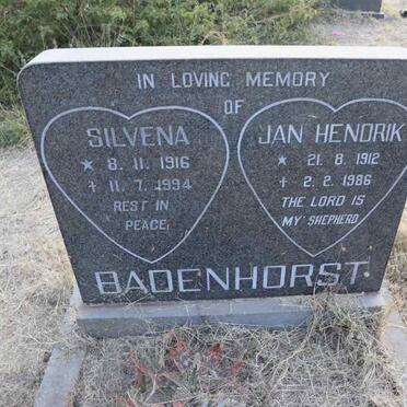 BADENHORST Jan Hendrik 1912-1986 & Silvena 1916-1994