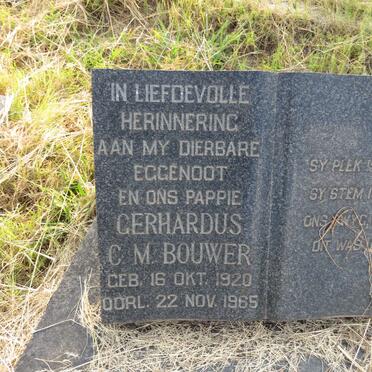 BOUWER Gerhardus C.M. 1920-1965
