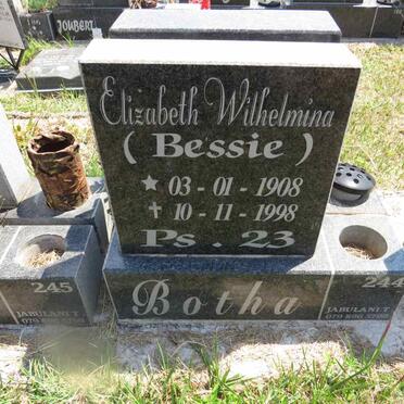 BOTHA Elizabeth Wilhelmina 1908-1998