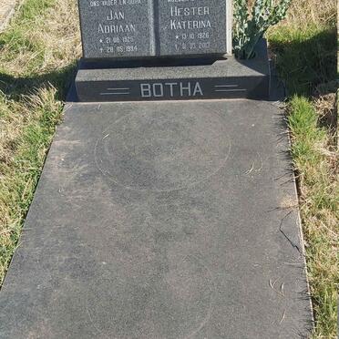 BOTHA Jan Adriaan 1925-1994 &amp; Hester Katerina 1926-2010