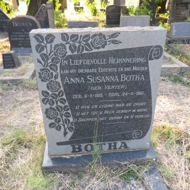 BOTHA Anna Susanna nee VENTER 1915-1961