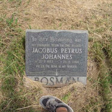 BOSMAN Jacobus Petrus Johannes 1937-1984
